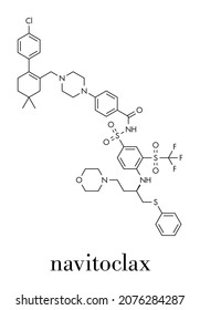 Navitoclax drug molecule. Skeletal formula.