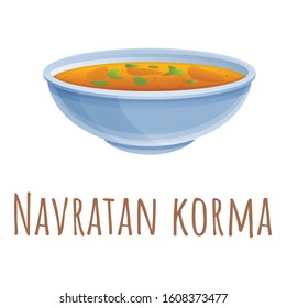 Navratan korma icon. Cartoon of navratan korma vector icon for web design isolated on white background