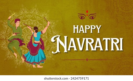 navratri celebration  happy navratri ads banner template vector design for celebrating navratri festival brocher design.