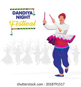 Navratri Creative Dancer Garba Vector