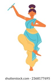 navratri dancer female vector isolated