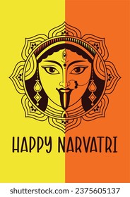 Navratri Day Greeting Card Design for Hindus
