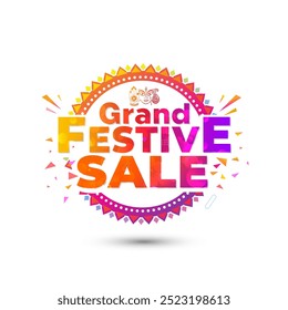 Navratri, Diwali festival, Grand Festive Sale, offers, logo concept.