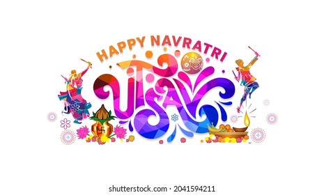 Navratri festival background and dandiya nights svg