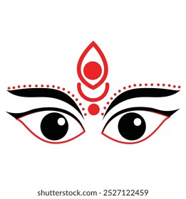 Navratri Festival Hinduism Goddess Durga's Beautiful Eyes