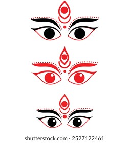 Navratri Festival Hinduism Goddess Durga's Beautiful Eyes