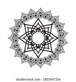 navratri mandala with monochrome color decoration hindu icon vector illustration design