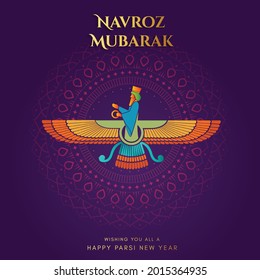 Navroz greeting. Iranian and Parsi new year with Text navroz mubarak (happy new year). vector, banner, poster , flyer