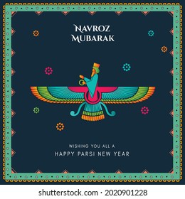 Navroz greeting. Iranian and Parsi new year with Text navroz mubarak (happy new year). vector, banner, poster , flyer