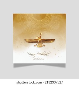 Navroz greeting. Iranian and Parsi new year with Text navroz mubarak (happy new year). vector, banner, poster , flyer