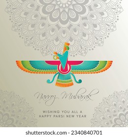 Navroz greeting. Iranian and Parsi new year with Text navroz mubarak (happy new year). vector, banner, poster , flyer