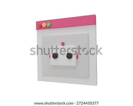 the Navu Sidebar icon 3d render illustration