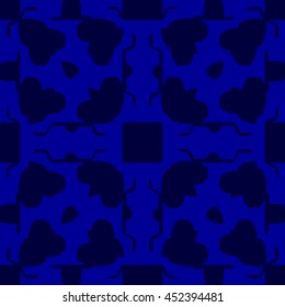 Navy abstract background, striped textured geometric seamless pattern