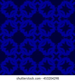 Navy abstract background, striped textured geometric seamless pattern