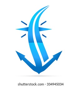 navy anchor - icon symbol