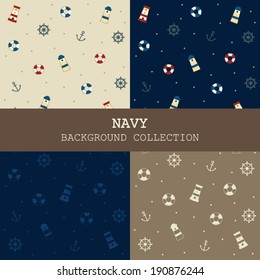 Navy Background Collection , Seamless Pattern