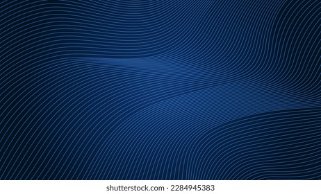 Navy background with wavy lines. Editable stroke