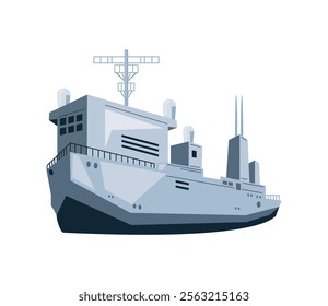 navy battleship icon isolated design