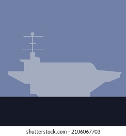 diseño vectorial de la silueta de buques grandes de la marina