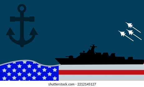 navy birthday, an empty background suitable for content with the theme