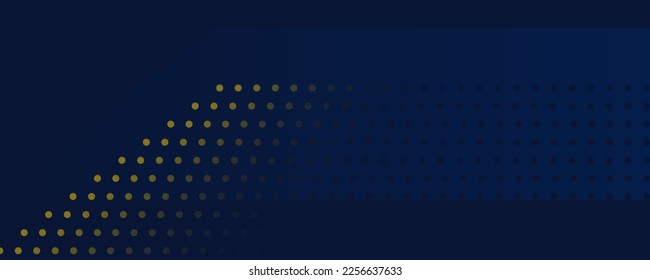Navy blauer abstrakter Hintergrund mit halftone goldenen Linien zartes Muster. Kleiner Leuchtkasten. Kurve, kosmischer Galaxienraum. Festivals BG für soziale Medien, Geburtstagsfeier Einladung.