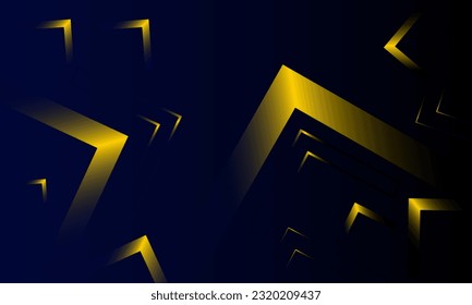 Fondo abstracto de color azul marino con líneas doradas de medio tono delicado patrón. Pequeña caja de foco luminoso. Línea de curva, espacio de galaxia cósmica. BG festivo para medios sociales, invitación de fiesta de cumpleaños.