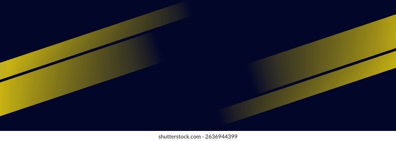 Navy blue abstract background with halftone golden lines delicate pattern. Small light spot box. Curve line, cosmic galaxy space. Festive BG for social media, birthday party invitation.