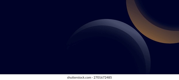 Fondo abstracto azul marino con líneas doradas de semitono patrón delicado. Pequeña caja de punto de luz. Línea curva, espacio cósmico de la galaxia. BG festivo para redes sociales, invitación a fiesta de cumpleaños.

