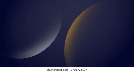 Fondo abstracto azul marino con líneas doradas de semitono patrón delicado. Pequeña caja de punto de luz. Línea curva, espacio cósmico de la galaxia. BG festivo para redes sociales, invitación a fiesta de cumpleaños.