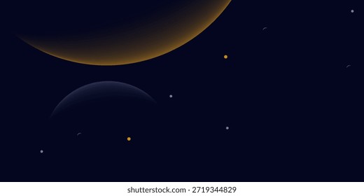 Fondo abstracto azul marino con líneas doradas de medio tono Patrón delicado. Pequeña caja de punto de luz. línea curva, espacio cósmico de la galaxia. Bolso festivo para redes sociales, invitación de fiesta de cumpleaños.
