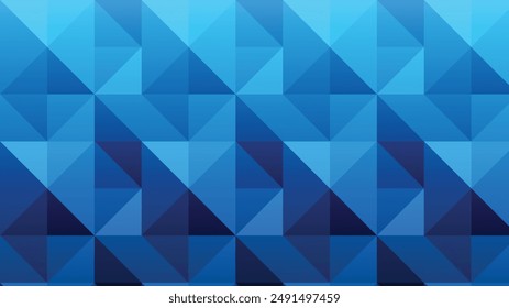 Navy blue abstract background vector design. Triangular navy blue with gradation pattern. Seamless pattern vector design for wallpaper, banner, backdrop, etc