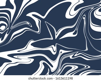 Navy blue abstract marble liquid vector background. Template for cover, flyer, invitation, banner, brochure, poster, card, etc.