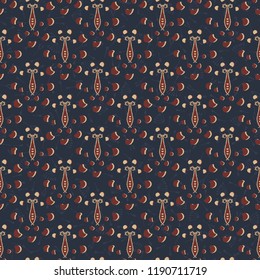 Navy Blue Abstract Texture Seamless Vector Pattern, Hand Drawn Ornamental Illustration Fashion Print for Trendy Home Decor, Masculine Packaging, Elegant Stationery, Stylish Background Gift Wrap