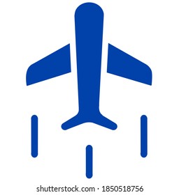 Navy Blue Airport flat simple icon design