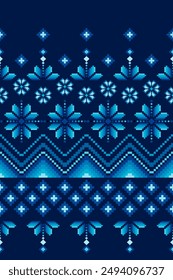 Fondo azul marino, patrón étnico geométrico, tela tribal indígena americano, azulejo, alfombra, Vector, diseño de ilustración, decoración, tela, Fondo de pantalla