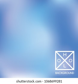 Navy blue background. Iridescent cover.  Abstract neon colors foil.  Trendy creative vector cosmic gradient. Mesh blue foil.  Creative neon template for banner. Iridescent print.