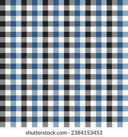 Navy blue and black plaid pattern with oblique line inside background. plaid pattern background. plaid background. Seamless pattern. for backdrop, decoration, gift wrapping, gingham tablecloth.