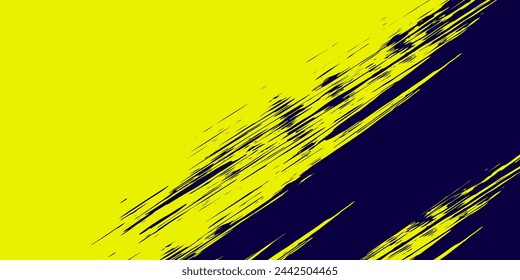 Navy blue brush background. Blue ink splash on backdrop. Brush stroke background for wallpaper, paint splatter template, dirt banner, watercolor design, dirty texture. Trendy brush background, vector