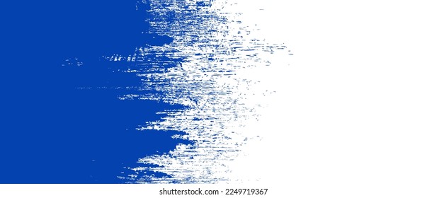 Navy blue brush stroke background. Blue ink splash on backdrop. Brush background for wallpaper, paint splatter template, dirt banner, watercolor design, dirty texture. Trendy brush background, vector