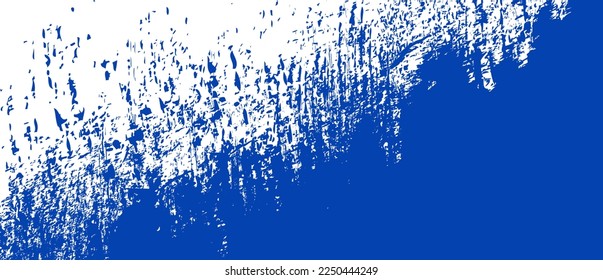 Navy-blauer Pinselstrich-Hintergrund. Blaue Tintenfisch schmückt auf der Hintergrund. Pinselhintergrund für Tapeten, Schmutzspritzer-Vorlage, Schmutzbanner, Aquarell-Design, schmutzige Textur. Trendpinselhintergrund, Vektorgrafik