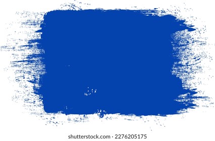 Navy-blauer Pinselstrich einzeln auf Hintergrund. Pinselstrich, Pinselstrich-Vektorgrafik für Farbfarbe, Grunge-Design-Element, Schmutzbanner, Aquarell-Design, schmutzige Textur. Trendiger Pinselstrich, Vektorgrafik