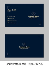 Navy Blue Business Card Template