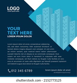 Navy Blue Business Template Vektor