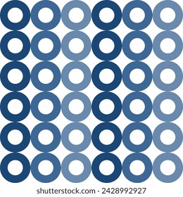 Navy blue circle pattern. Circle vector seamless pattern. Decorative element, wrapping paper, wall tiles, floor tiles, bathroom tiles.