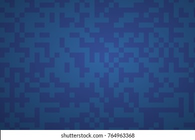 Navy blue color abstract background. Rectangular pixel camouflage