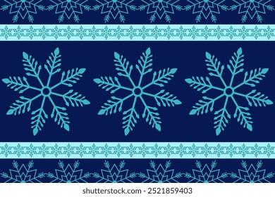 Azul marinho cor de floco de neve padrão, Natal padrão sem emenda. Desenho de fundo de Natal flocos de neve para decoração no tempero X'mas, web, envoltório, papel de parede, têxtil, moda.