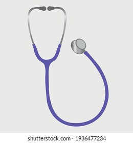 Navy Blue Color Stethoscope Vector 