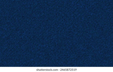 Navy blue cotton fabric pattern close up as background. Denim blue grunge textured seamless pattern. Dark navy blue denim jeans. Textile fabric material cotton texture. Jeans fashion Vector EPS10.