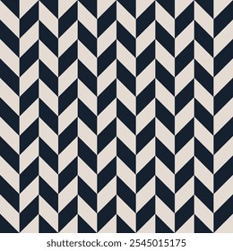 Azul marinho e creme herringbone telha fundo. Ilustração gráfica para uma decoração de parede única, têxteis e design de interiores.
