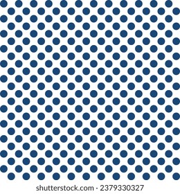 Navy blue dot pattern background. Polkadot. Dot background. Seamless pattern. for backdrop, decoration, Gift wrapping